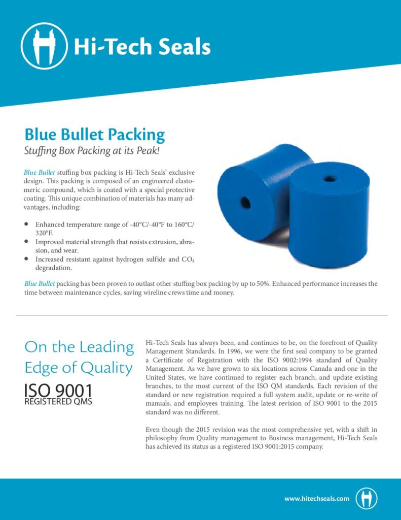 Products and Services Literature - Hi-Tech Seals